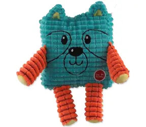 DOG FANTASY Cuties Zabawka Kwadratowe Zwierzątko Petrol Zielony / Plusz / 12,5 cm