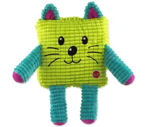 Zabawka FANTASY dla psa Cuties kwadratowe zwierzątko żółte / Plusz / 17,5 cm