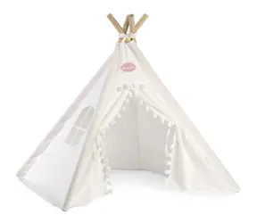 ANTONIO JUAN 92501 Namiot tipi dla lalki biały / materiał / konstrukcja drewniana / 78 x 78 x 55 cm