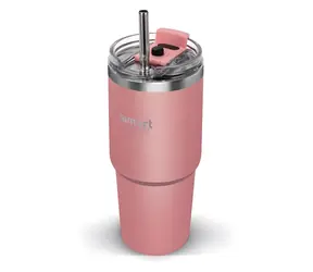Lamart LT4099 Duży pomarańczowy / Kubek termiczny / 0,47 l / stal nierdzewna / plastik