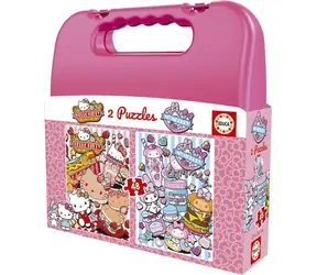 Educa Puzzle w etui Hello Kitty i przyjaciele / 2x48 elementów / 20 x 28 cm