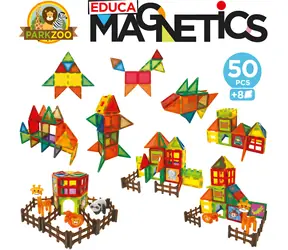 Zestaw konstrukcyjny Educa Magnetics Zoo Park / Zestaw konstrukcyjny / 50 elementów