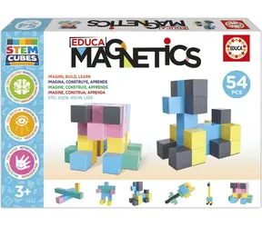 Educa Magnetyczny zestaw konstrukcyjny Magnetyczne kostki STEM / 54 elementy