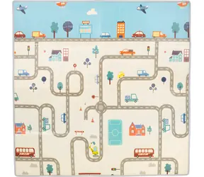 CHIPOLINO Mata do zabawy dla dzieci 113x113 cm City / Mata do zabawy / Wodoodporna / Składana