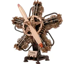 Ugears 3D drewniane puzzle mechaniczne Silnik samolotu R-5 / 470 elementów