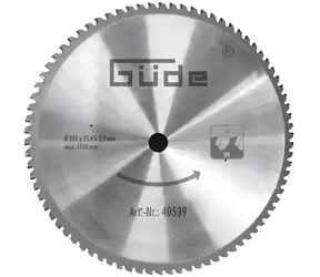 Güde 40539 / Saw blade / 355 x 25,4 mm / 72 teeth SK blades / max. 1700 min-1