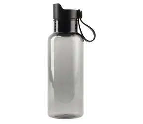 Vinga Balti black / Butelka sportowa / 600 ml / PET z recyklingu / Nakrętka push