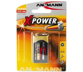 Bateria blokowa Ansmann X-Power 9 V / alkaliczna / 6LR61