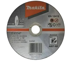 Tarcza tnąca Makita do aluminium / Tarcza tnąca / Średnica 150 x 22,2 mm / Szerokość tarczy 1,6 mm / Cięcie na sucho