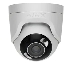 AJAX TurretCam HL 8 Mpx, obiektyw 2.8 mm, oświetlenie hybrydowe 50 m, AI, microSD, IP65, biały
