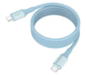 Ansmann 1700-0202 niebieski / Kabel do transmisji danych i ładowania / USB-C - USB-C / Magnetyczny / 60 W / 1,2 m