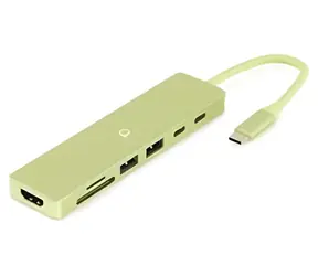 Aiino Stream Neo Citrus / koncentrator USB-C / 7 portów / dla MacBooka