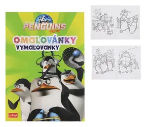 Kolorowanka Trefl Pingwiny z Madagaskaru / 20 x 27,5 cm / wiek 3+