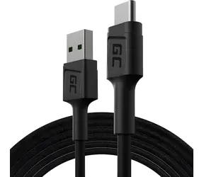 Green Cell KABGC19 czarny / Kabel USB-A - USB-C / 2 m