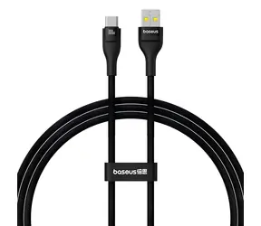 Baseus Flash 2 czarny / Kabel / USB-A (M) - USB-C (M) / 100 W / 1 m
