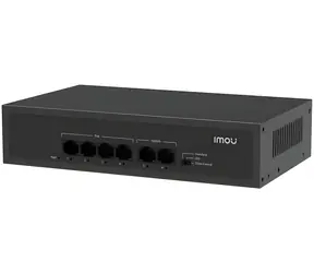 Imou SF106P czarny / Przełącznik / 4X 10/100 Mbps PoE / 2x 10/100 Mbps Uplink / PoE 802.3 AF/ at / 1,2 Gbps
