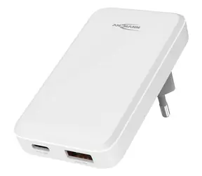 Ansmann 265PD biały / Adapter ładujący / 1x USB-C / 1x USB-A / 65 W / PD / QC