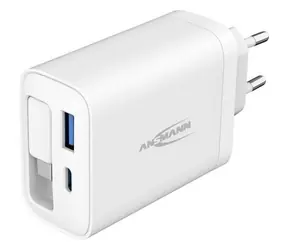 Ansmann Home Charger 230PD biały / Adapter ładujący / 1x USB-C + 1x USB-A / 30 W / z kablem USB-C / PD / QC