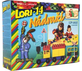Zestaw konstrukcyjny LORI 014 Stacja kolejowa / 129 elementów / plastik / od 3 lat