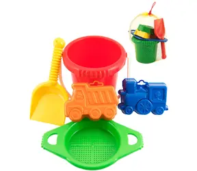 LORI 208 Zestaw do piasku: wiaderko, sito, łopatka i 2 babeczki / Zestaw do piasku / plastik / 12m+