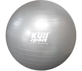 Piłka gimnastyczna Kubisport Giant srebrna / Piłka gimnastyczna / 65 cm / do 130 kg / wzrost 160-175 cm
