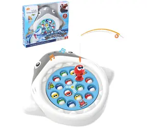 Gra wędkarska WIKY Shark / Na baterie / 15 ryb / 3 wędki / od 3 lat