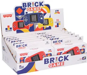 Gra Tetris Brick firmy WIKY / Gra elektroniczna / Efekty dźwiękowe / Zasilana bateriami 2x AAA / 3 opcje kolorystyczne
