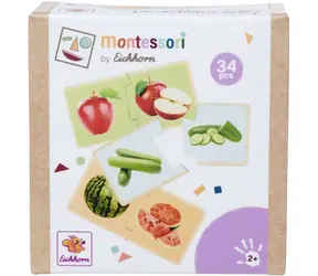 Puzzle Montessori EICHHORN Owoce i warzywa / 34 elementy / drewno / od 2 lat
