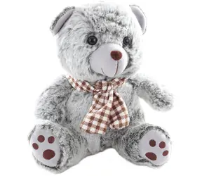 Orion Miś pluszowy z kokardą szary 25 cm / Pluszowy / od 0 miesięcy