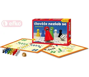 EFKO Game Man, don't be angry / Gra planszowa / Dwustronna plansza do gry / 2-6 graczy / od 3 lat