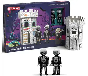 Zestaw kreatywny EFKO Igráček Nawiedzony zamek / 2 figurki + puzzle tekturowe / od 4 lat / wyprodukowano w ČR