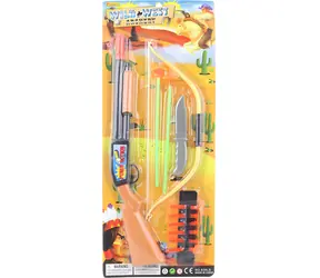 Zestaw kowbojski Orion z karabinem i łukiem / Karabin, łuk, nóż i akcesoria / Plastik / 48 cm