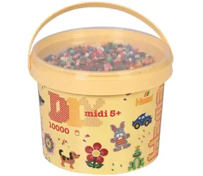 Koraliki do prasowania HAMA MIDI, kolorowe / 10000 szt. / plastikowe / od 5 lat