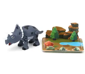 Magnetyczny zestaw konstrukcyjny Triceratops 3D / Magnetyczny zestaw konstrukcyjny / 7 elementów / od 3 lat
