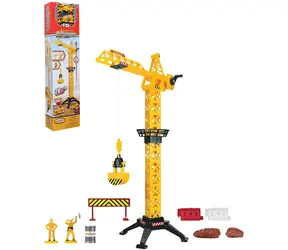 WIKY Żuraw budowlany sterowany ręcznie / 57 cm / Zestaw z 2 wózkami i akcesoriami / od 3 lat