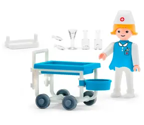 Zabawka pielęgniarka EFKO / figurka z przegubami i akcesoriami / 7,5 cm