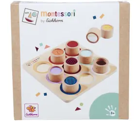 Tablica dotykowa EICHHORN Montessori / 9 rolek sensorycznych / drewno / od 3 lat
