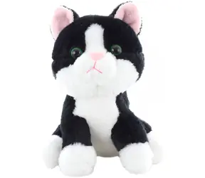 Orion Pluszowy kotek czarno-biały siedzący / 15 cm / Pluszowy
