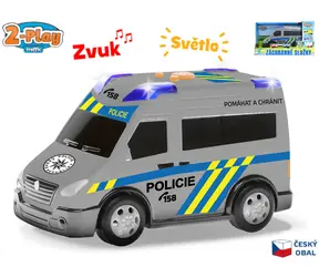 2-ZABAWKOWY RUCH DROGOWY Furgonetka policyjna / Wzór CZ / Swobodna jazda / Światło i dźwięk / od 3 lat