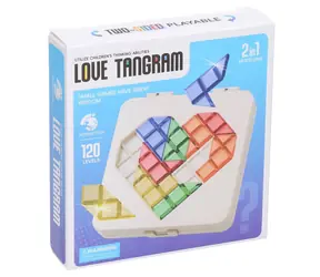 Układanka WIKY Tangram w kształcie serca / 120 poziomów / od 6 lat