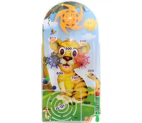 Orion Pinball Tivoli Puzzle / 2w1 z labiryntem / Plastik / 18 x 36 cm / żyrafa, lew, małpka, tygrys / od 3 lat