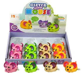 Mysz Orion , chowana na kluczyk / plastikowa / na kółkach / 4 kolory / 3+