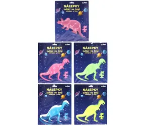 Naklejki WIKY Dinozaury świecące w ciemności / Naklejki ścienne / 2 szt. / Fosforyzujące