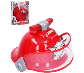 WIKY Hełm strażacki ze światłem i dźwiękiem / Zabawka na baterie / 27 cm / od 3 lat