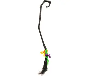 WIKY Miotła czarownicy karnawałowa / 130 cm / składana / 3 części