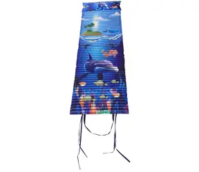 KUBISPORT Leżak plażowy składany Sea World / 184 x 55 cm / z zagłówkiem