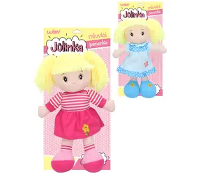 WIKY Lalka Jůlinka / Szmatka, materiał / Mówi i śpiewa po czesku / 40 cm / od urodzenia