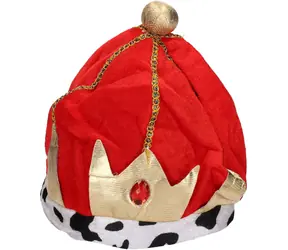 Wiki Royal Crown Red / Akcesoria karnawałowe / Tekstylia, Plastik / 28 cm