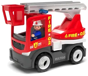 Zestaw strażacki EFKO MultiGO FIRE / Samochód z czołgiem, drabiną i figurką / od 3 lat