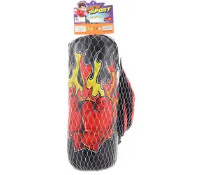 Zestaw bokserski Orion dla dzieci, czarny / Worek 32 cm + rękawice / od 3 lat